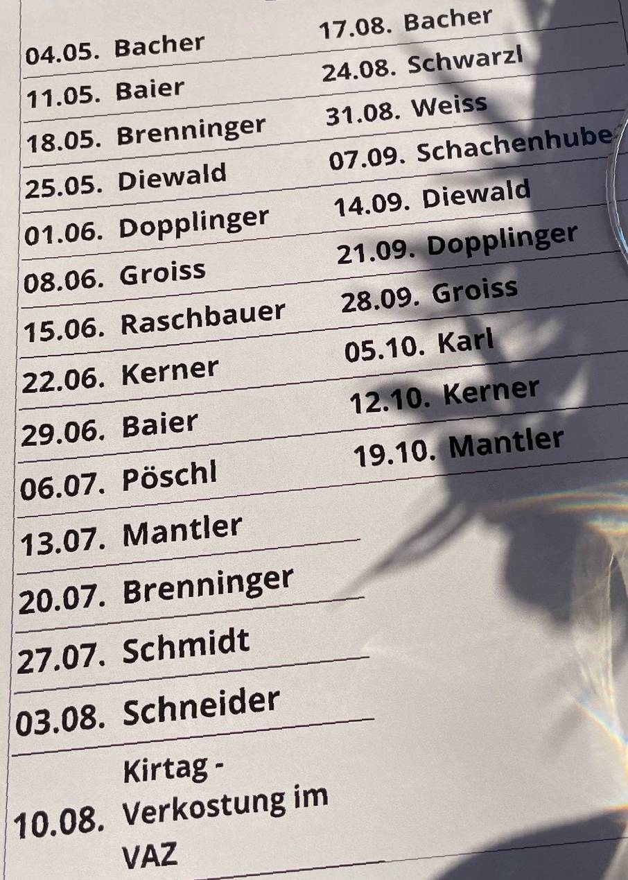 Termine folgen